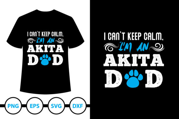 Akita Dog T-Shirt Design 10 - Print Templates & Graphics