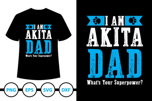 Akita Dog T-Shirt Design 12 - Print Templates for Graphics