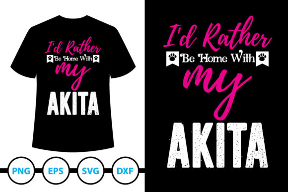Akita Dog T-Shirt Design 4 - Graphics for Print Templates