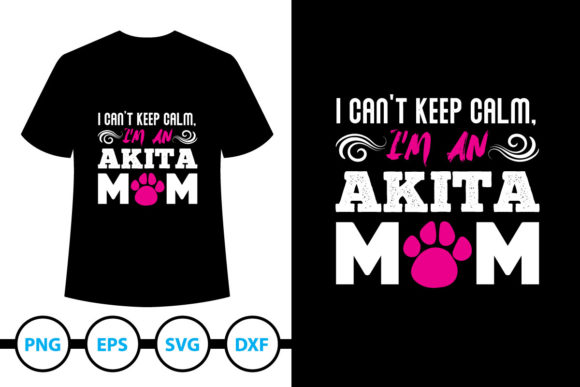 Akita Dog T-Shirt Design 9 - Graphics for Print Templates
