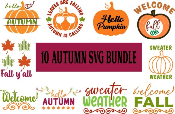 Autumn Svg Bundle Sublimation for Print Templates and Graphics