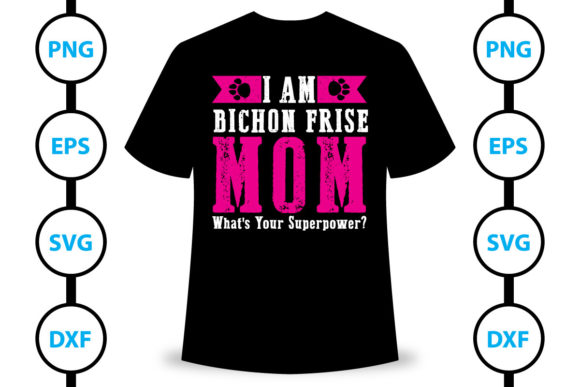 Bichon Fries Dog T-shirt Design 11 - Print Templates for Creative Projects