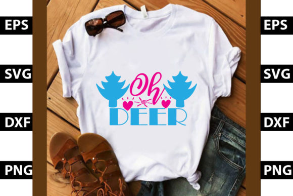 Christmas T Shirt Design, Oh Deer Graphics