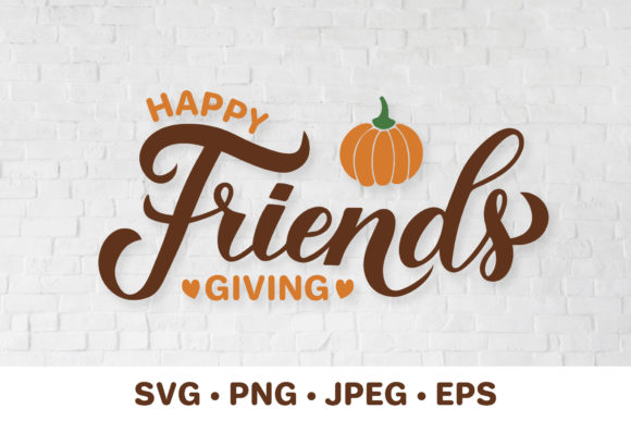 Happy Friends Giving Thanksgiving Quote Graphics