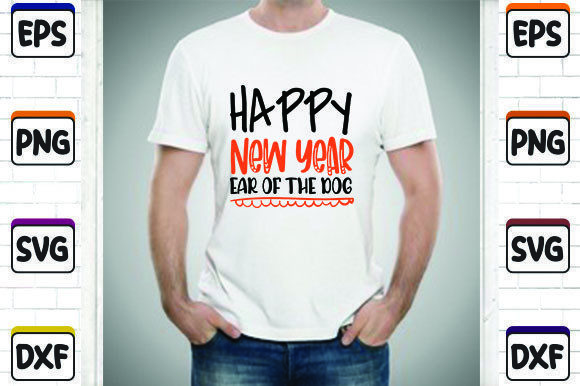 Happy New Year -Year of the Dog Graphics for T-Shirt Designs